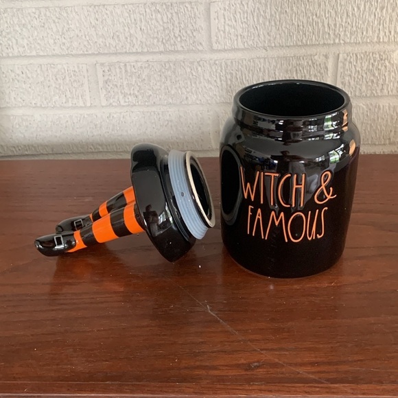 Rae Dunn Artisan Collection by Magenta Halloween “Witch & Famous” cookie jar - Picture 2 of 7